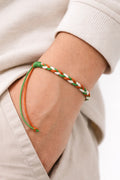 Handmade Tri-Color Braided Cord Bracelet - Adjustable Patriotic Friendship Band