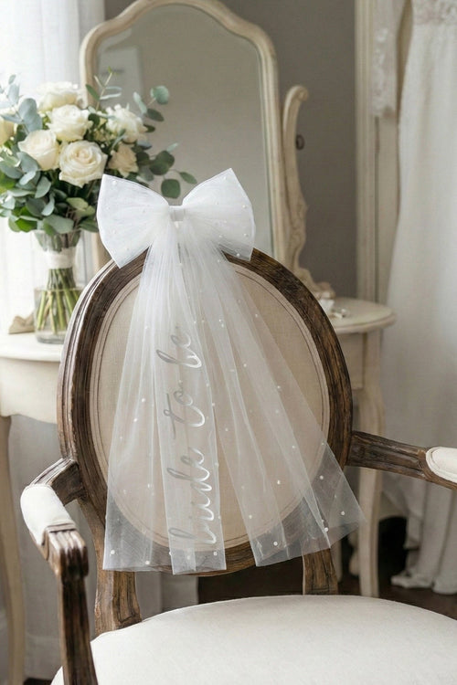 Bride to Be Bow Veil Hair Accessories
