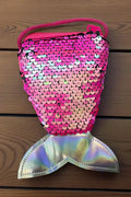 OMID, Mermaid Tail Shimmer Sequin Sling Purse for Girls – Glitter Shoulder Bag with Iridescent Fin, Cute Mermaid Crossbody Bag for Kids
