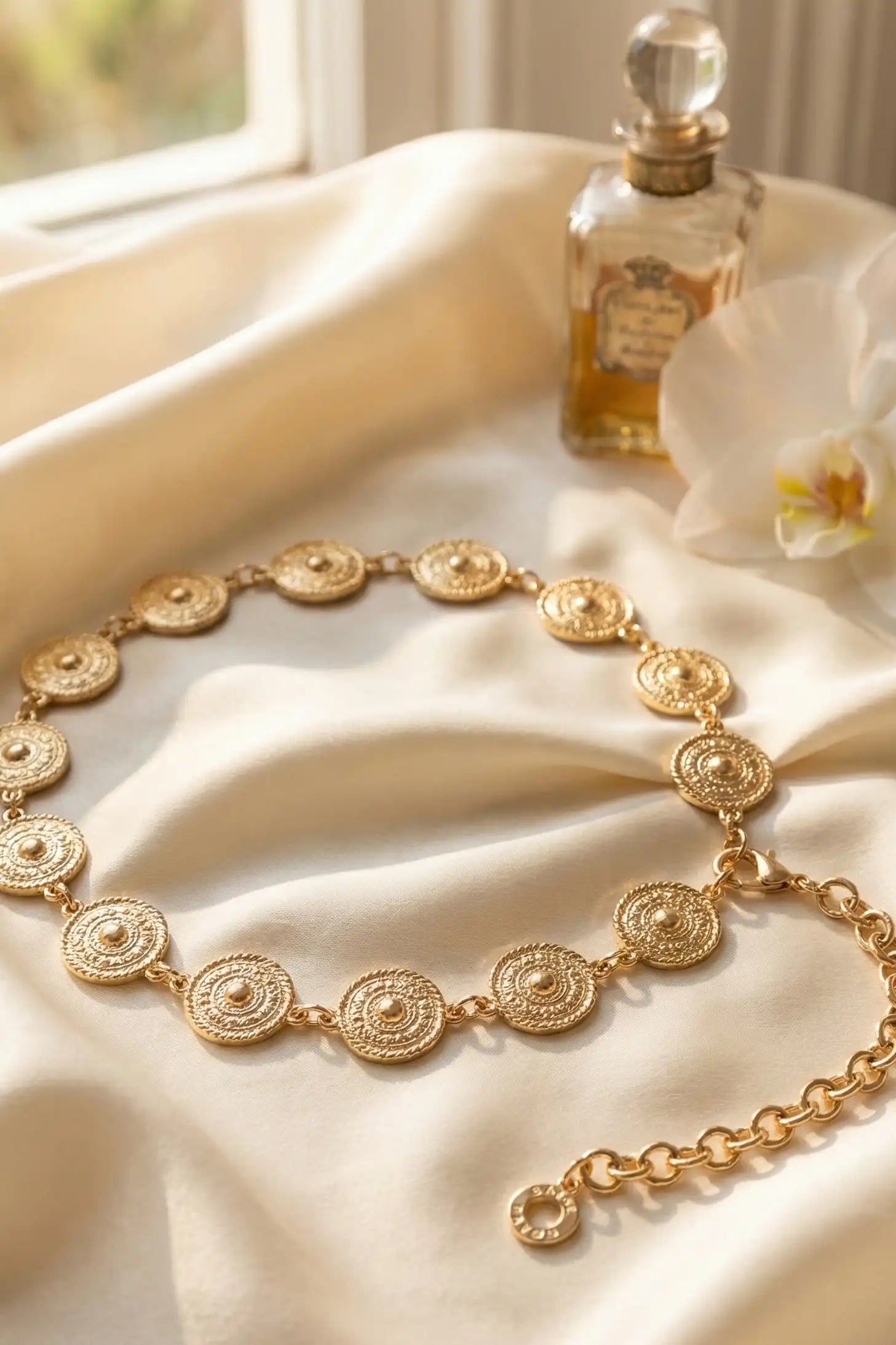 Luxury Gold Coin Medallion Chain Belt