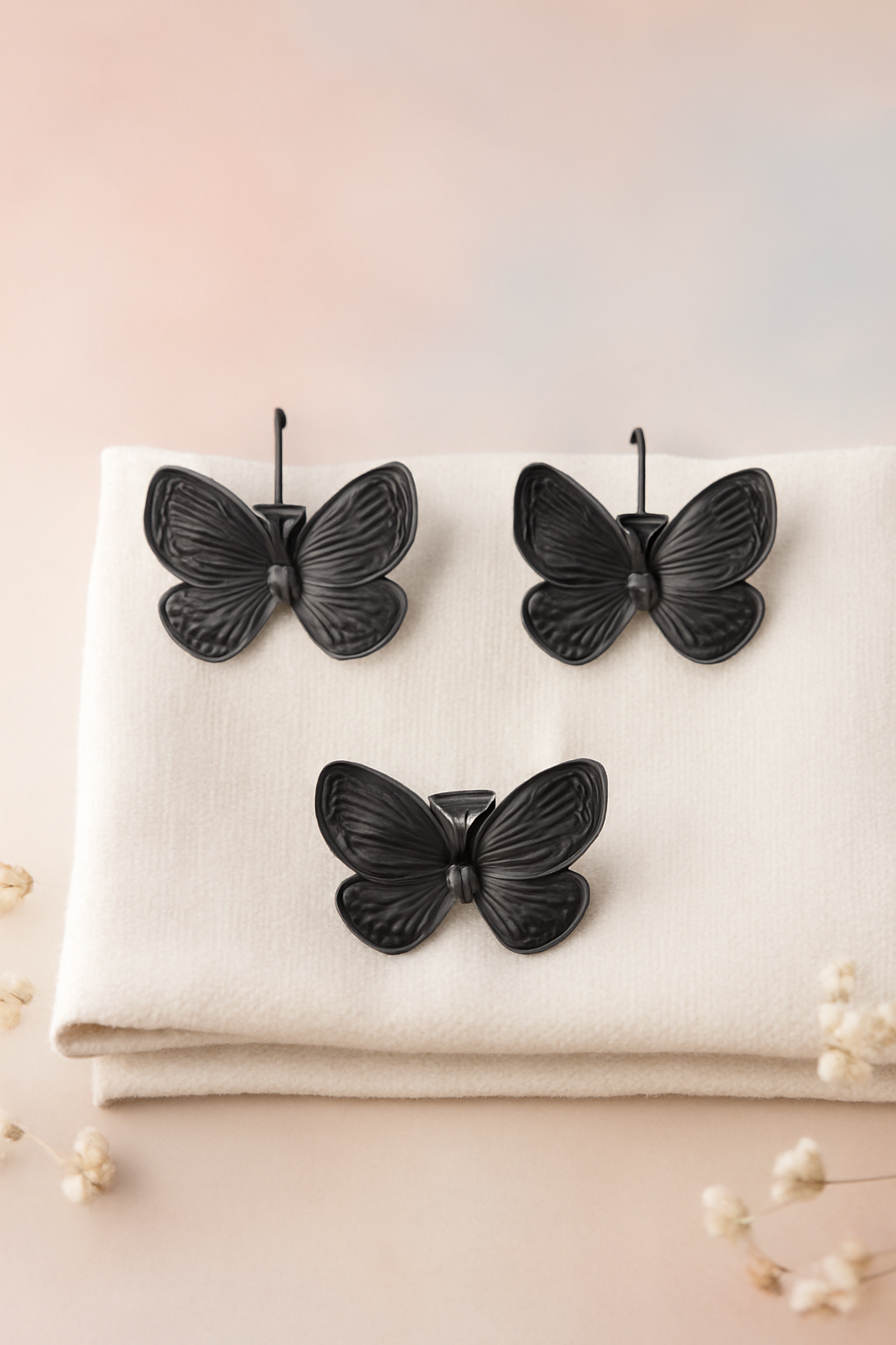 OMID, Oxidized Silver Butterfly Earrings with Adjustable Butterfly Ring Combo for Women & Girls – Vintage Inspired Jewelry Set