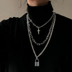 Three layer lock and cross style chain
