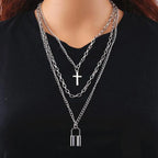 Three layer lock and cross style chain