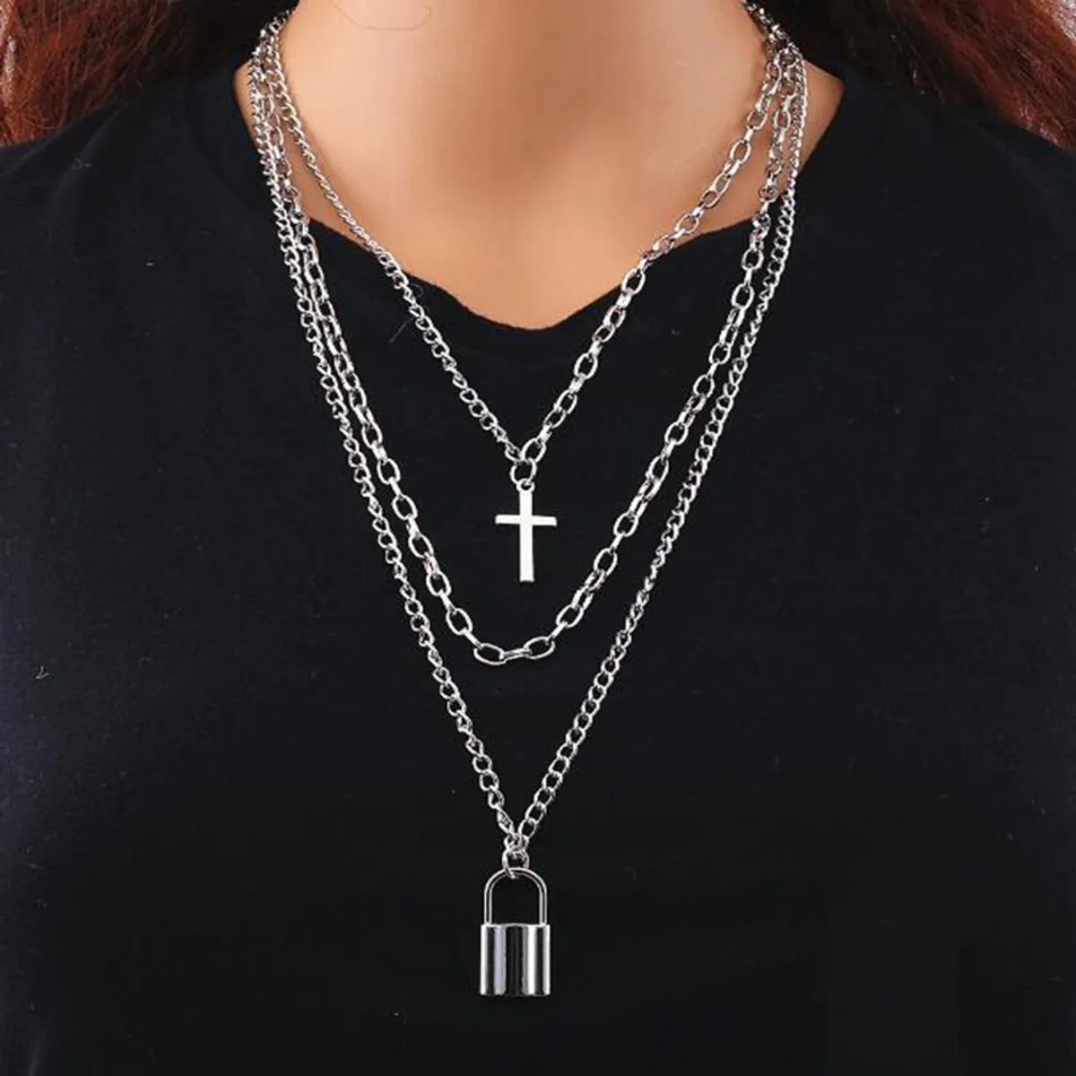 Three layer lock and cross style chain