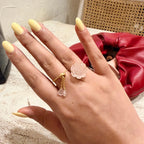Pink Rose Craved Ring