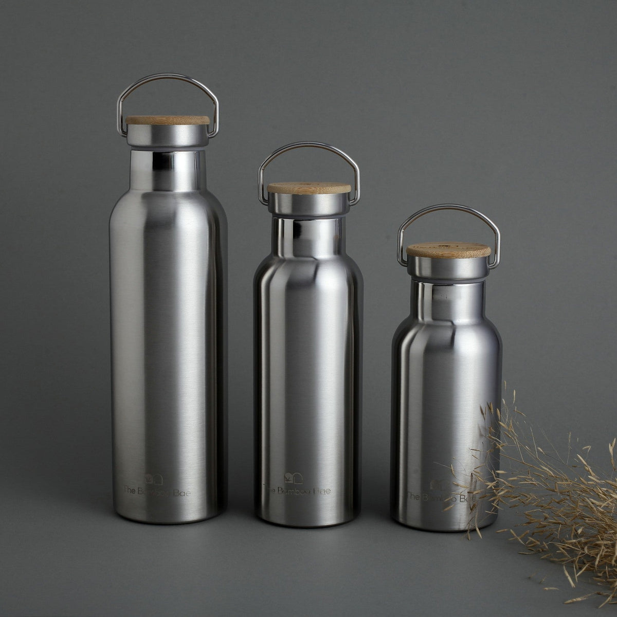 Bamboo Lid Thermos Bottle – Double Wall 304 Stainless Steel - The Bamboo Bae