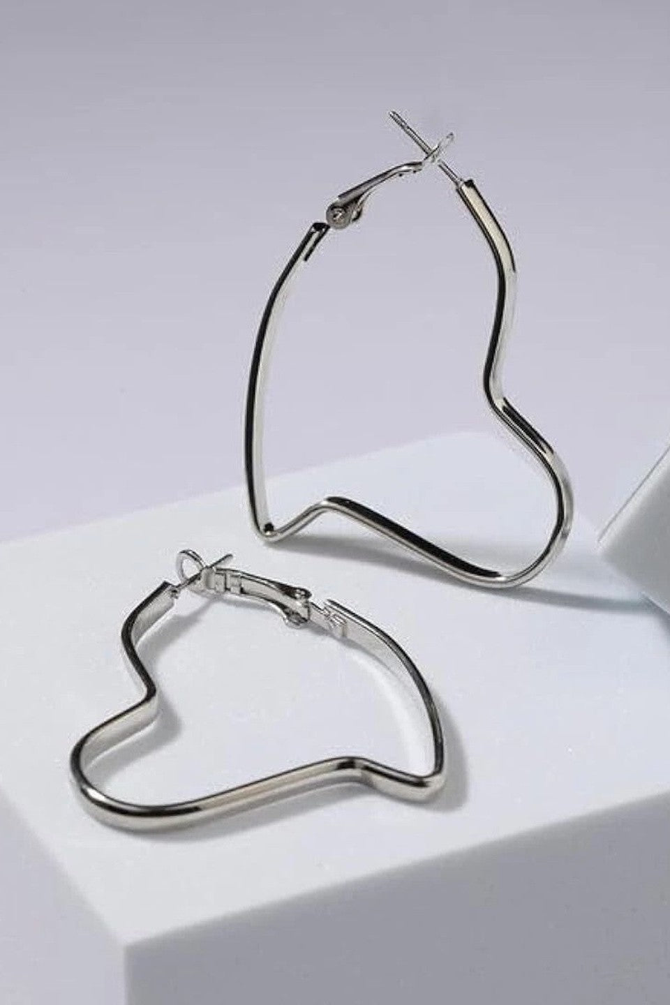 Big heart loop Earrings for women