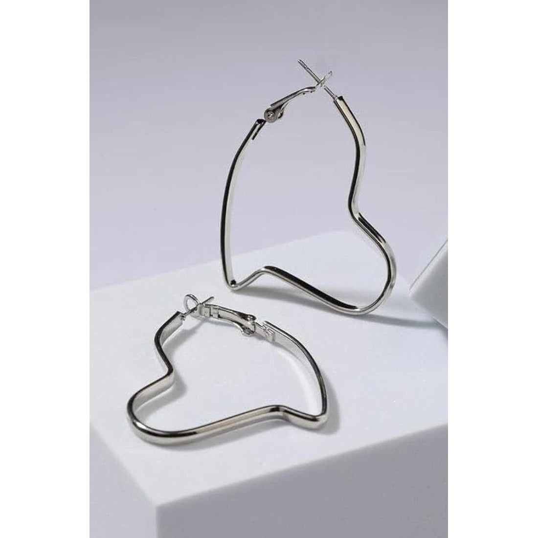 Big heart loop Earrings for women