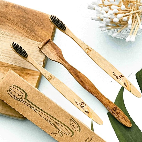 Family Oral Pack  – Bamboo Toothbrush & Neem Tongue Cleaner - The Bamboo Bae