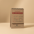 Minimalist Kraft Paper Desk Calendar for Eco-Conscious Planning – 2026