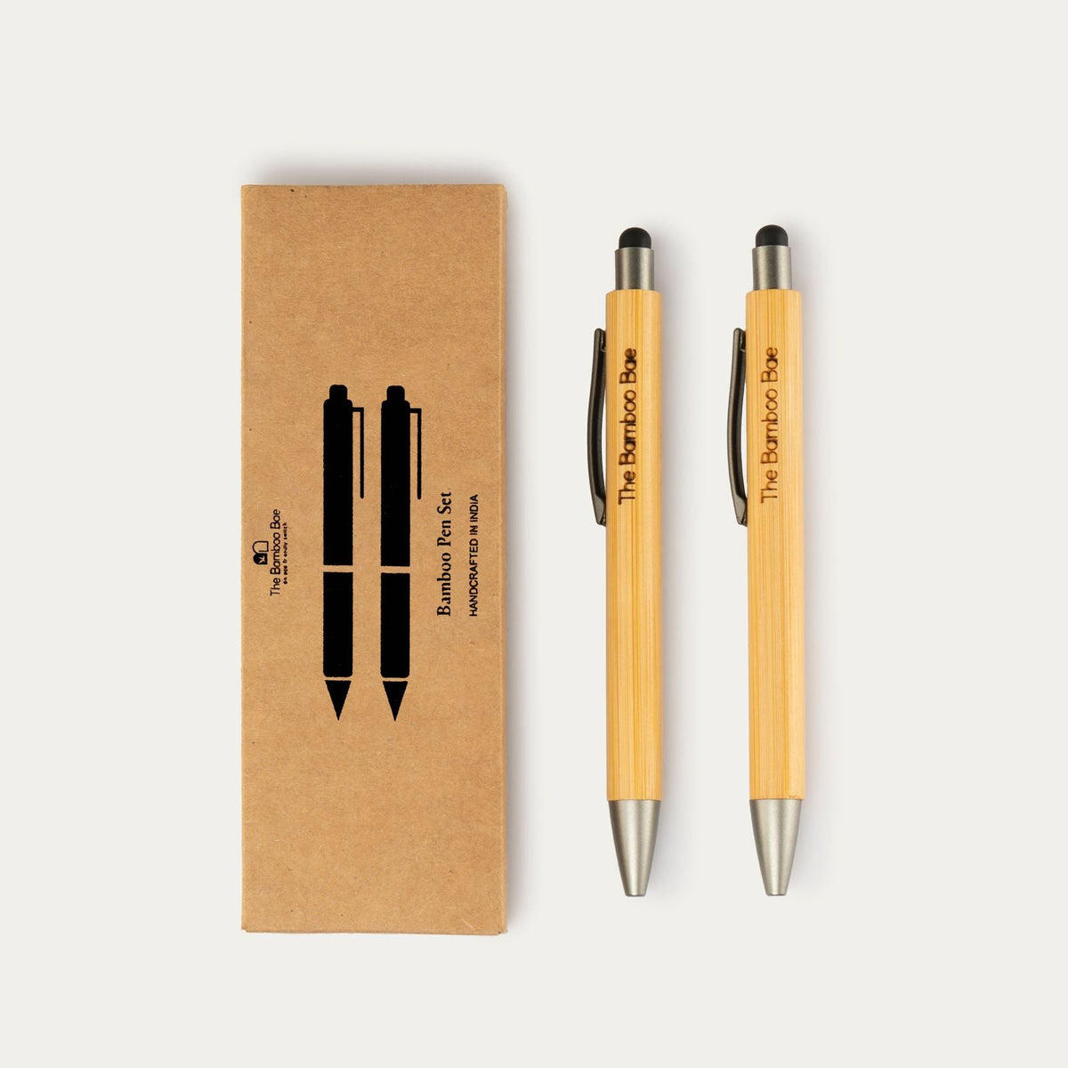 Sustainable Cork Diary Bamboo Mobile Stand & Pen - Festive Gifting by The Bamboo Bae