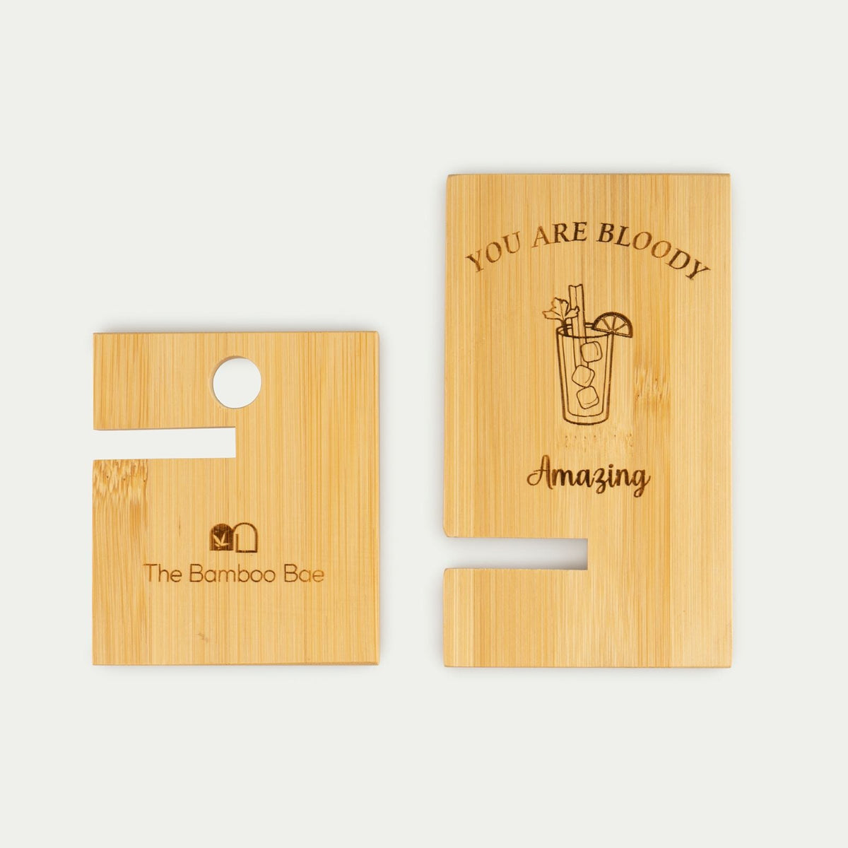 Bamboo Desk Essentials Festive Gifting Set by The Bamboo Bae | Phone Stand Stapler Cork Diary