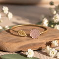 Pink Rose Leaf Bracelet