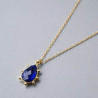 Gemstone Fancy Bezel Gold Vermeil Pendant