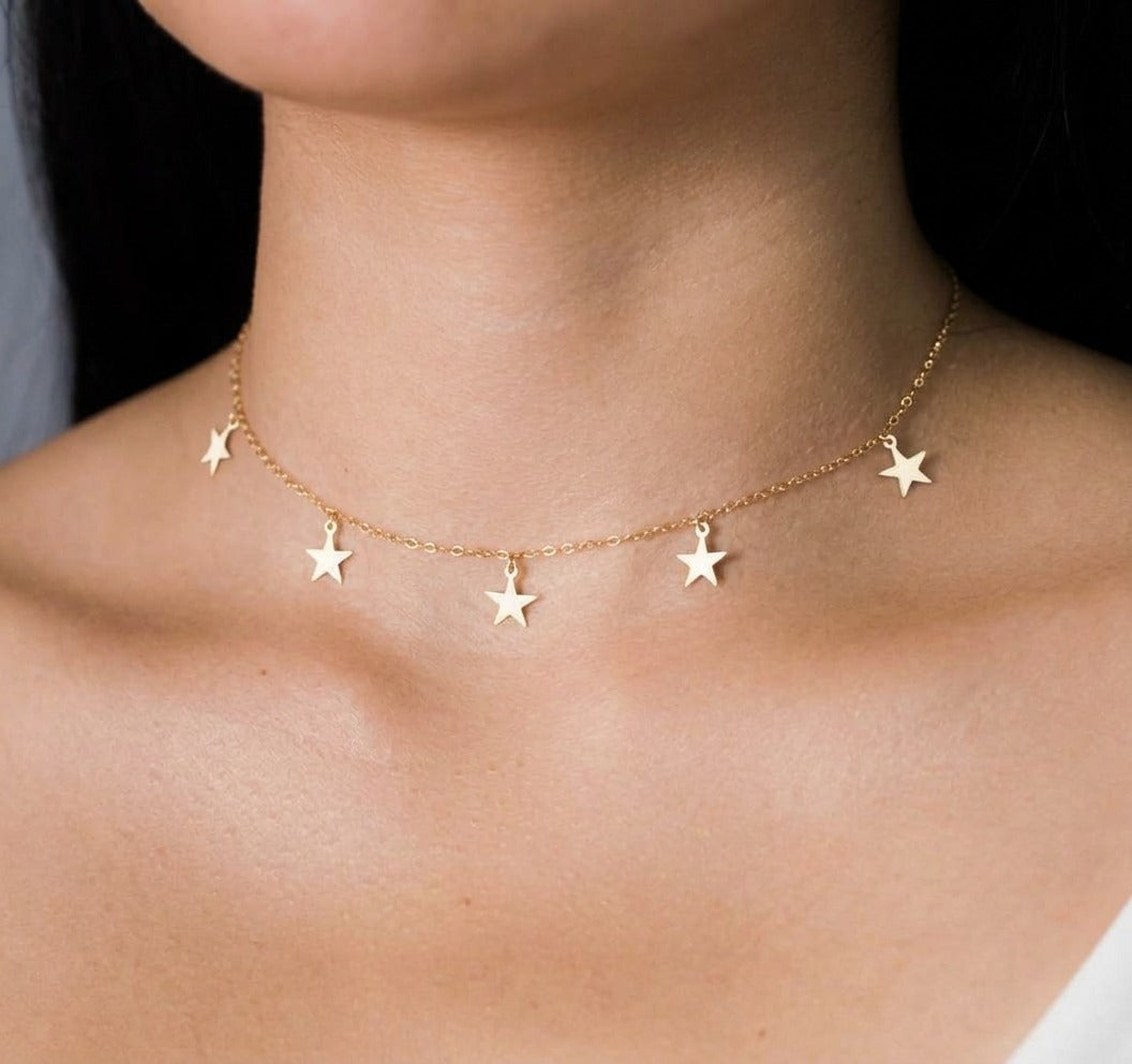 Shiny stars elegant  neck chains