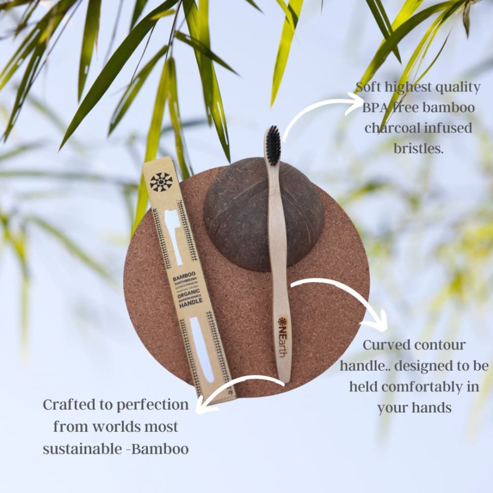 Bamboo Premium Toothbrush - Pack of 2