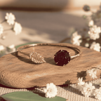 Red Rose Leaf Bracelet