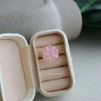 Kunzite Flower Craved Ring