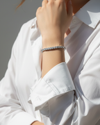 Women's Silver Tennis Bracelet
