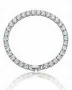 Women's Silver Tennis Bracelet