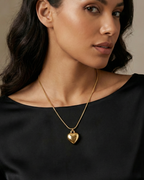 Puffed Heart Pendant Necklace
