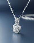 Square Halo Necklace