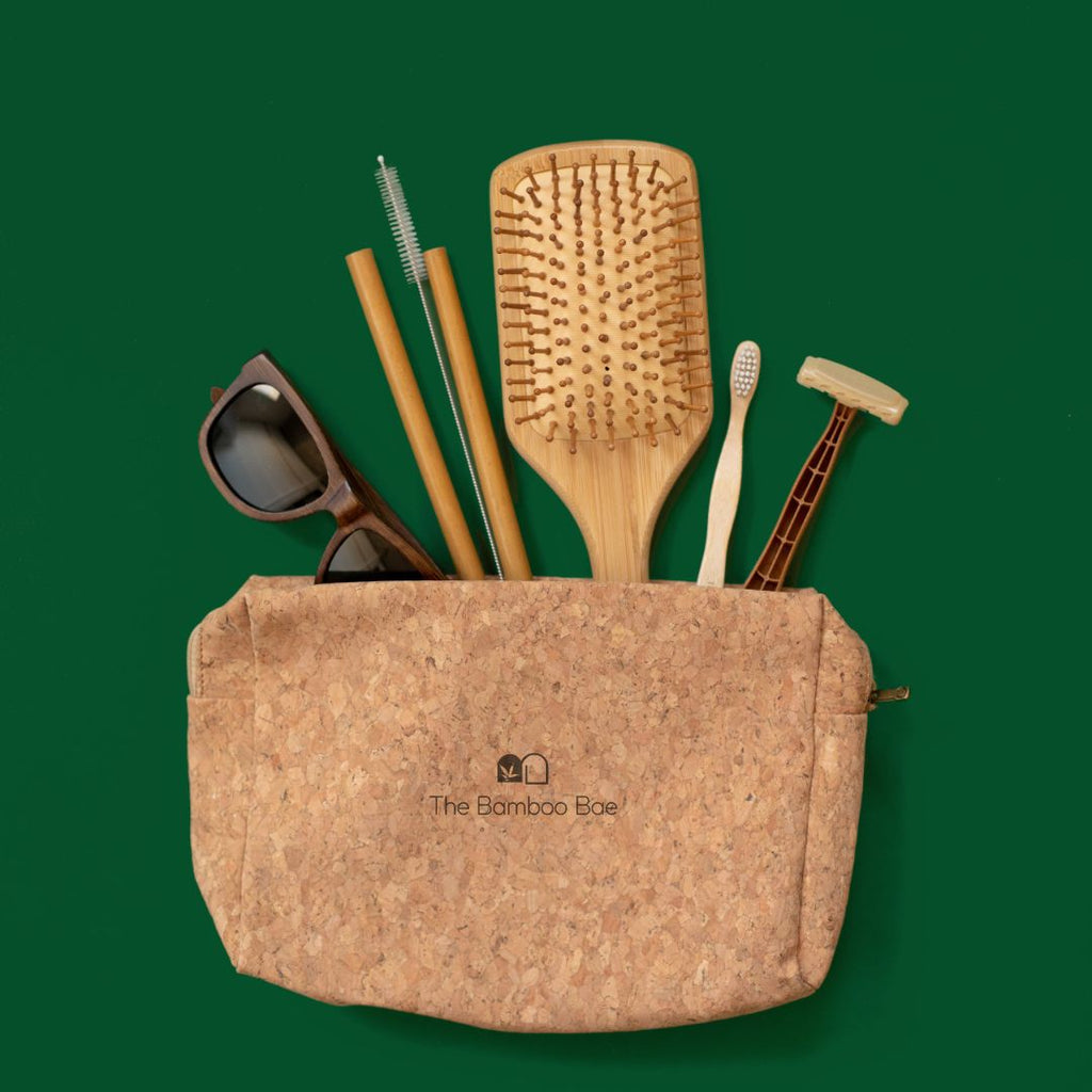 Cork Pouch Bag | Eco Friendly Travel Kit | Cork Toiletry Bag | Sustainable Makeup Bag