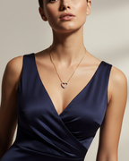 Two-Tone Pave Heart Necklace