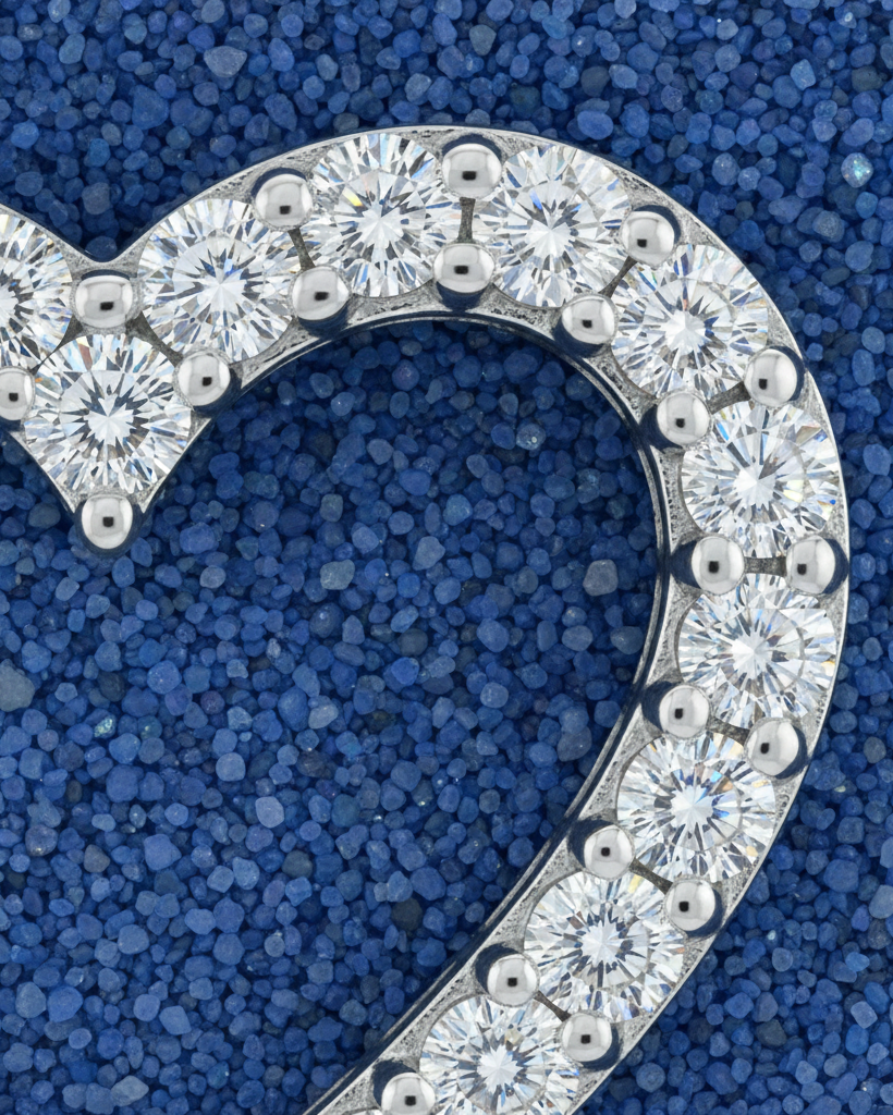 Two-Tone Pave Heart Necklace