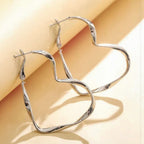 Big heart loop Earrings for women