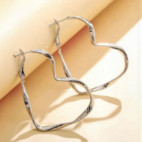 Big heart loop Earrings for women