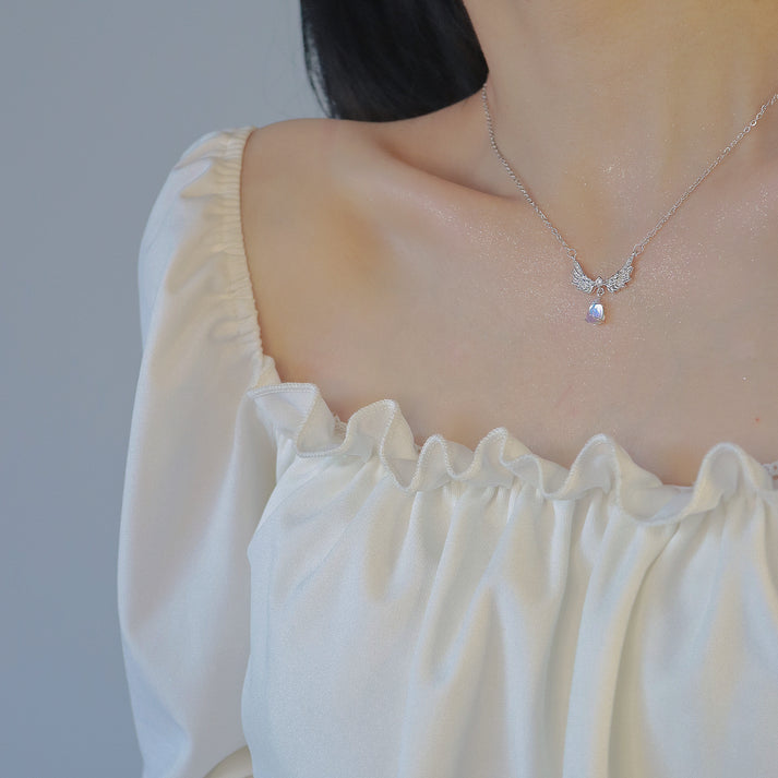 Angel wings necklace for women