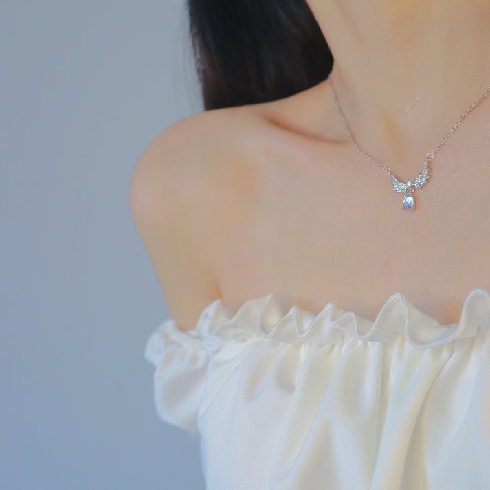 Angel wings necklace for women