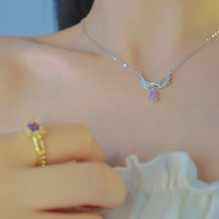Angel wings necklace for women