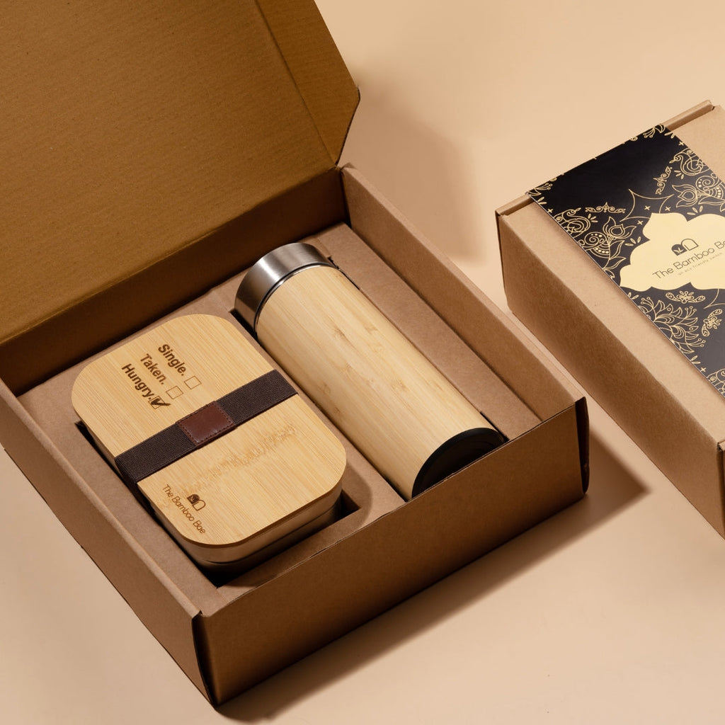 Bamboo Bottle Lunch Box Set – Festive Gifting Hampers by The Bamboo Bae