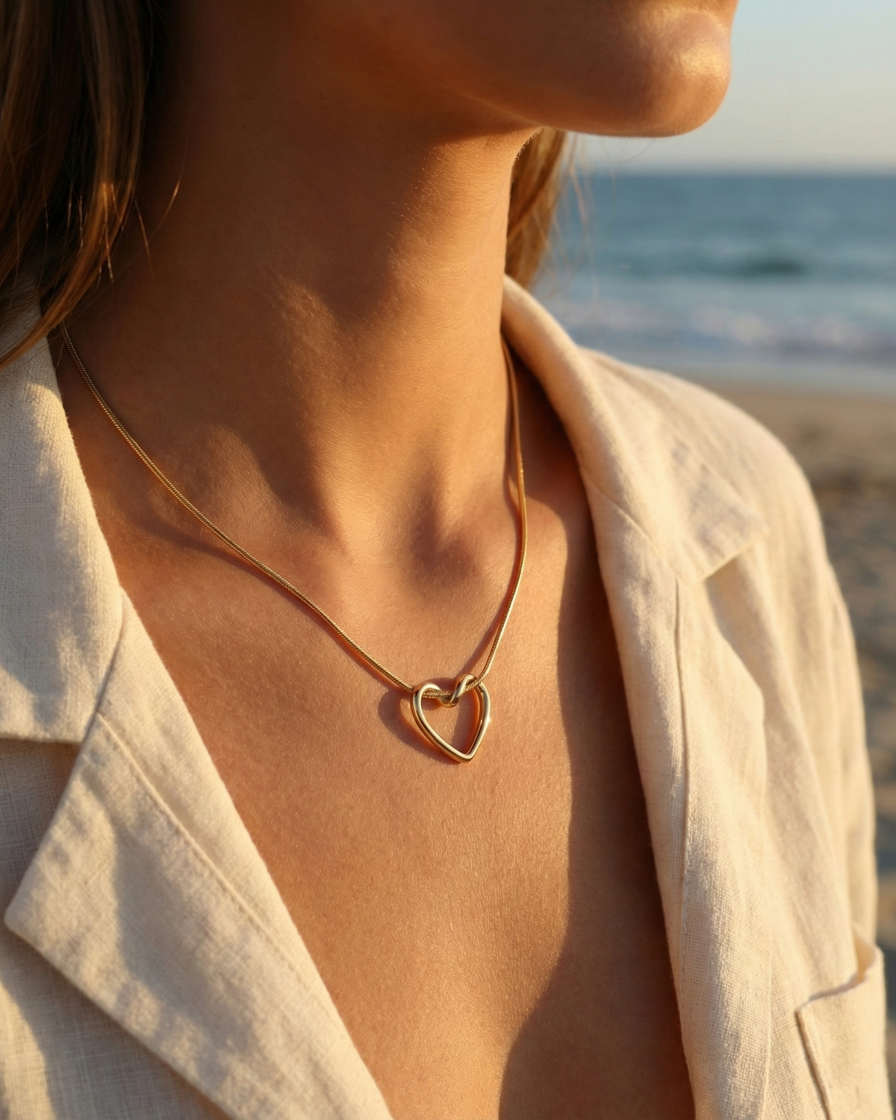 Intertwined Heart Knot Necklace
