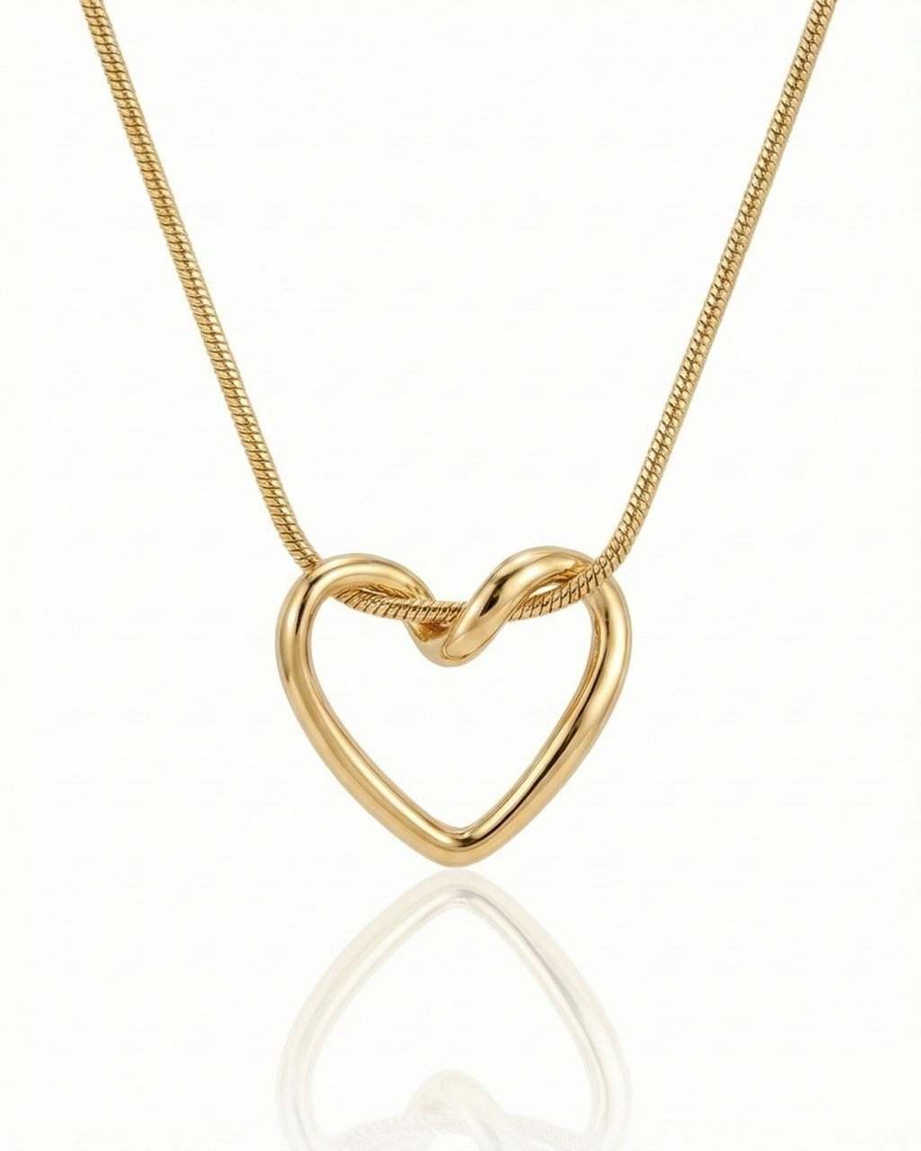Intertwined Heart Knot Necklace