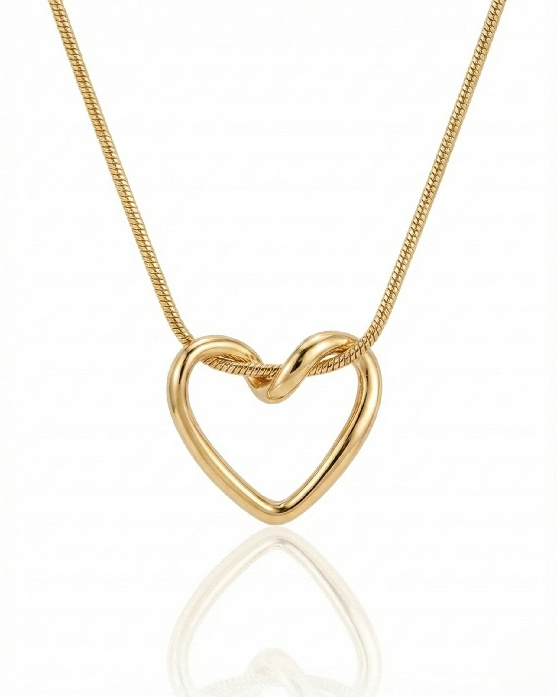 Intertwined Heart Knot Necklace