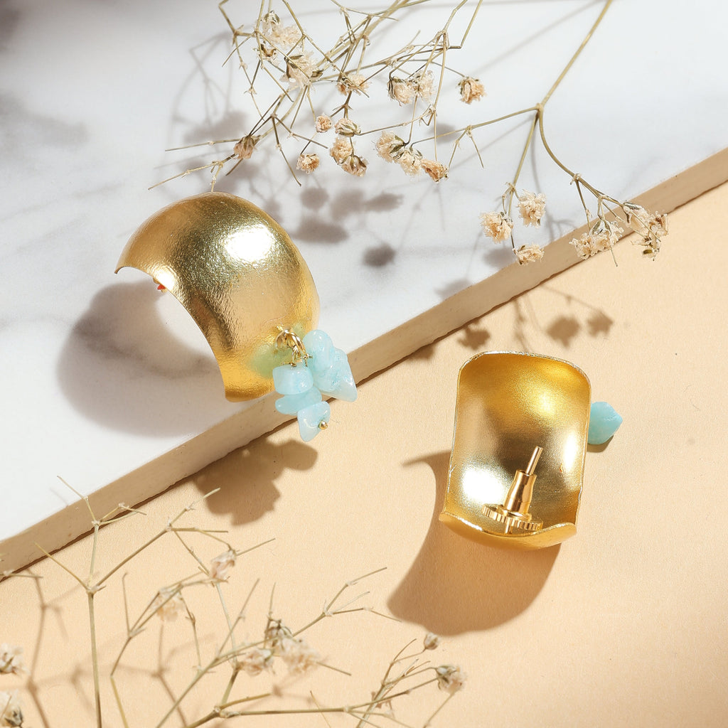 Aqua Drape Earrings