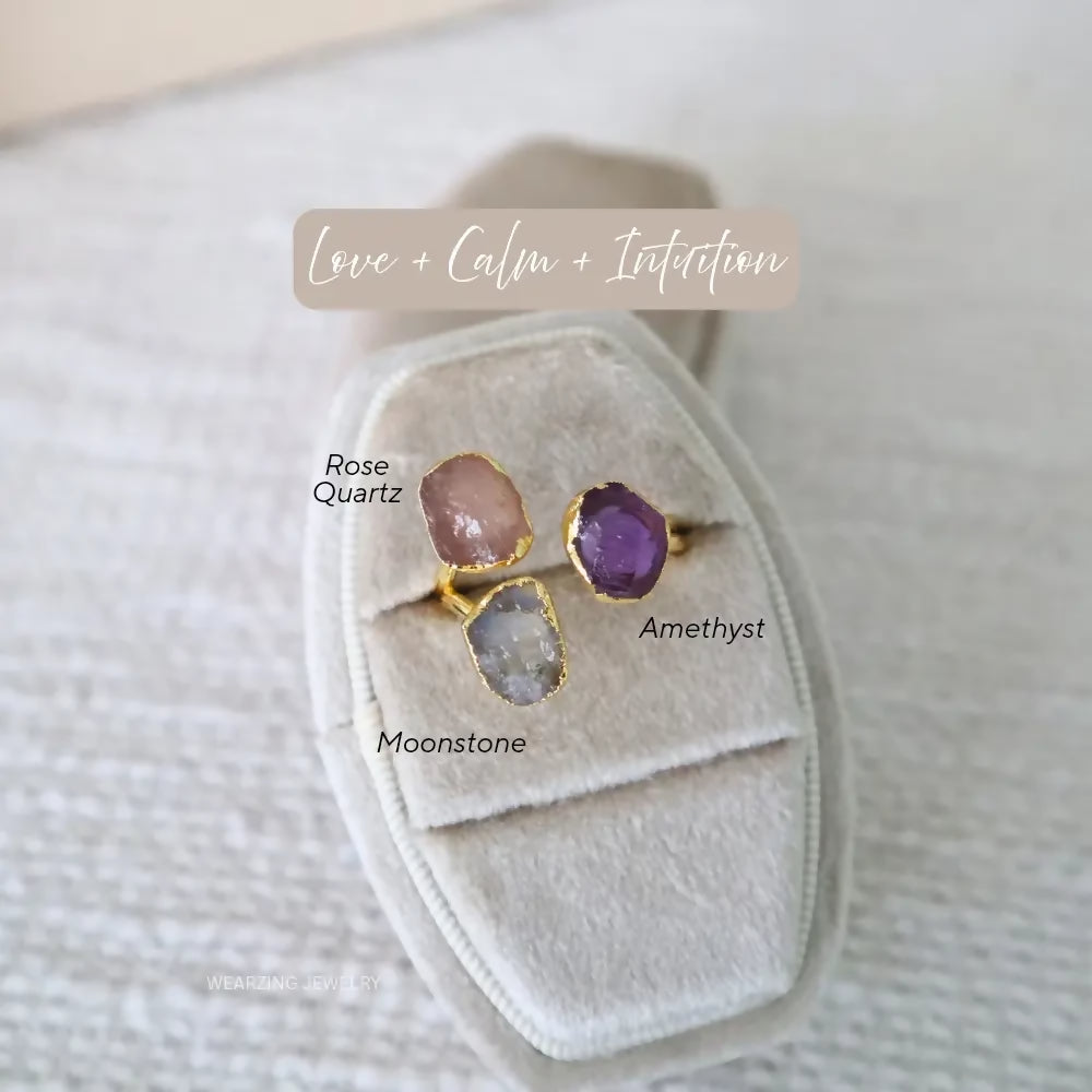 Raw Trine Ring