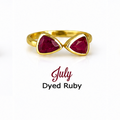 Gemstone Trillion Adjustable Ring