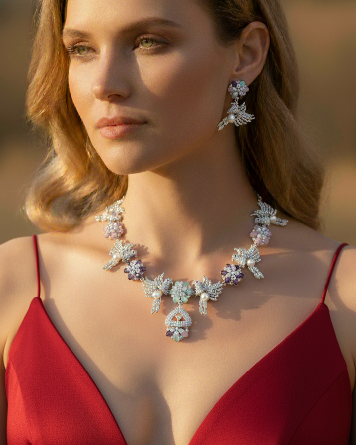 Avian Blossom Moissanite Set