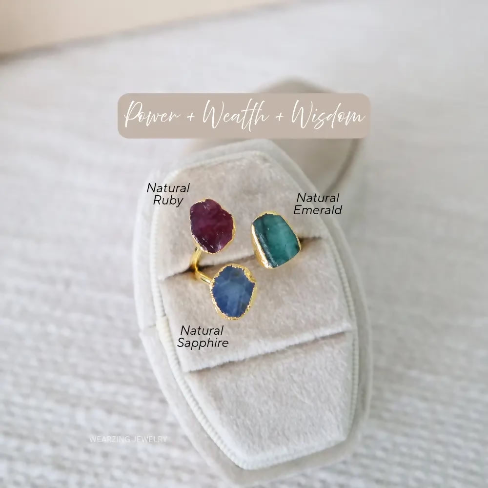 Raw Trine Ring