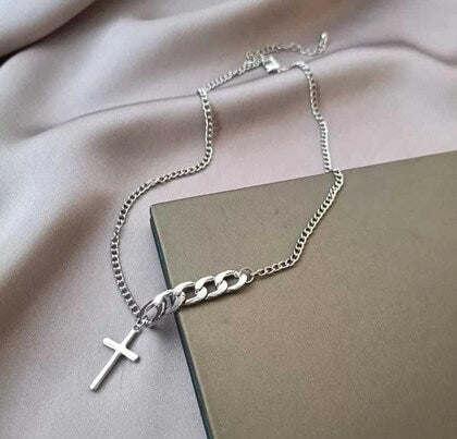 Cross neck chain