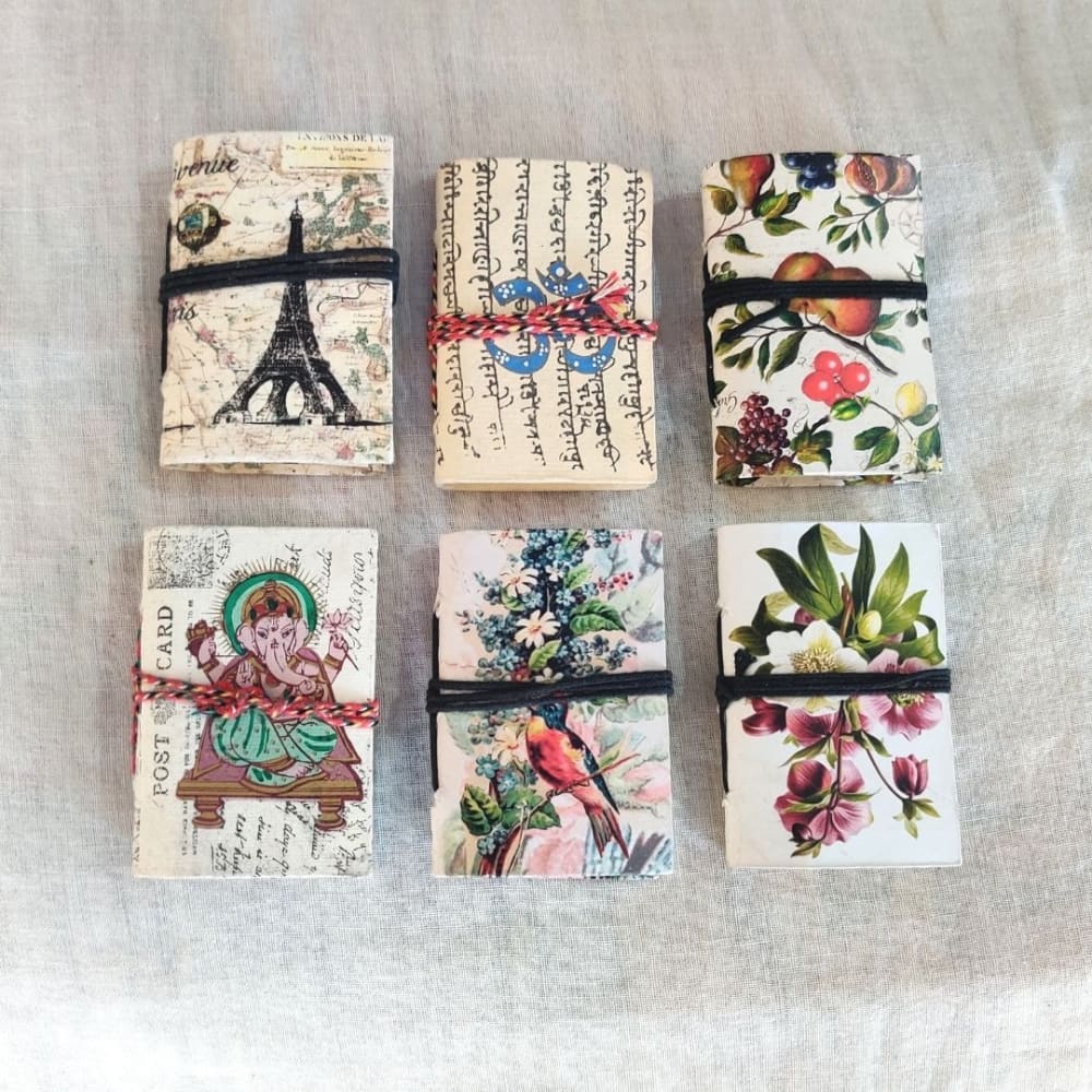 Mini Recycled Paper Journal (pack of 2)