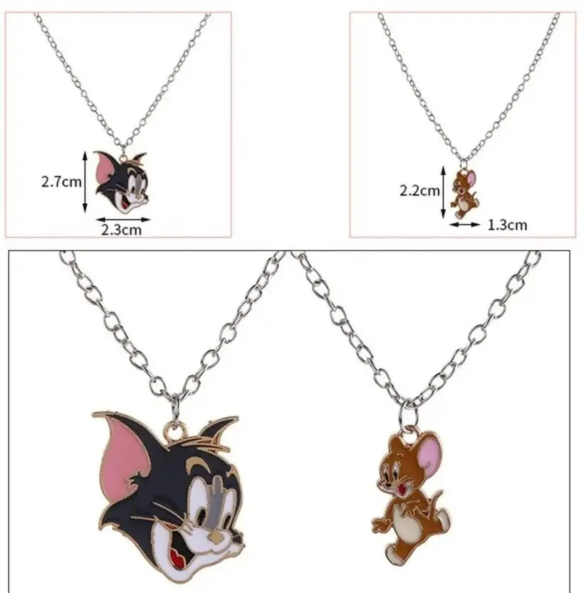 Tom & Jerry neck chain pair