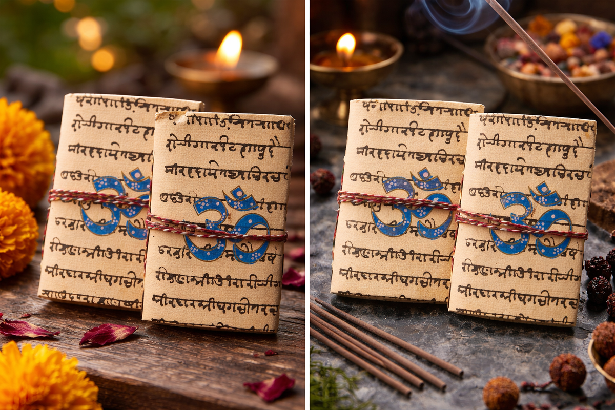 Mini Recycled Paper Journal (pack of 2)