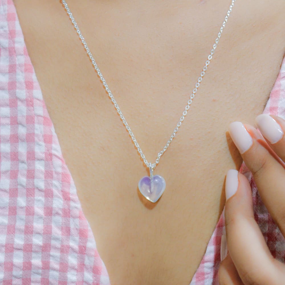 Opal Stone Pendant with Chain