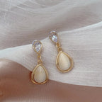Pearl drop earrings for womenMaterial:- Pearl + Stones + AlloyColor:- Gold