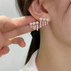 Women pearl Rhinestones tassel EarringsMaterial:- Pearl + Stones + AlloyColour:- Gold